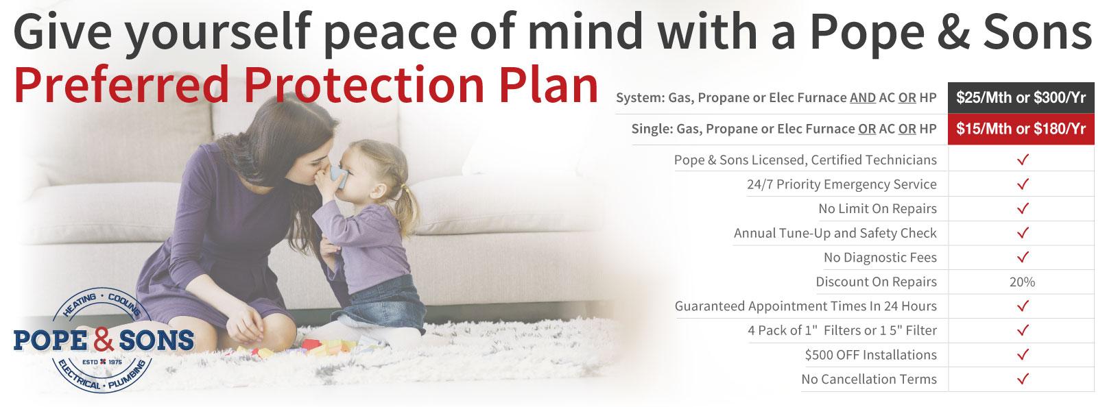 preferred protection plan; details